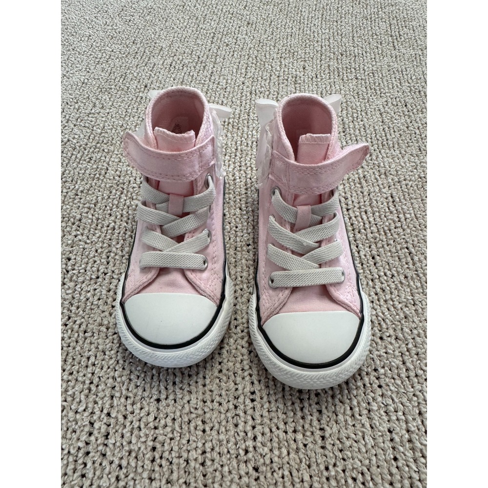 Converse Chuck Taylor All Star Pink High Top Bow Sneakers Toddler Size 6 771417F